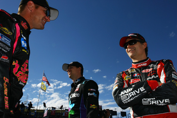 Denny sharing a laugh with Jeff Gordon and Clint Bowyer