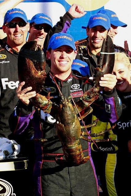 Denny holding the lobster