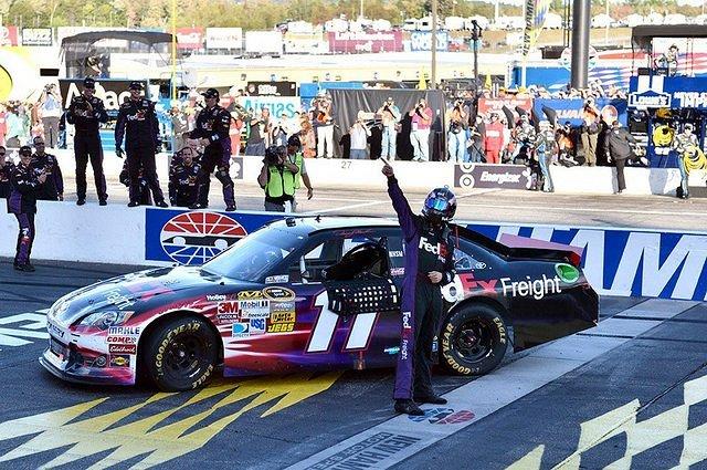 Denny Hamlin hits it out of the park