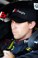 Denny Hamlin strapped in and ready to roll