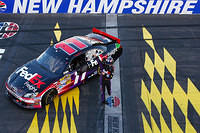 Denny Hamlin hits it out of the field
